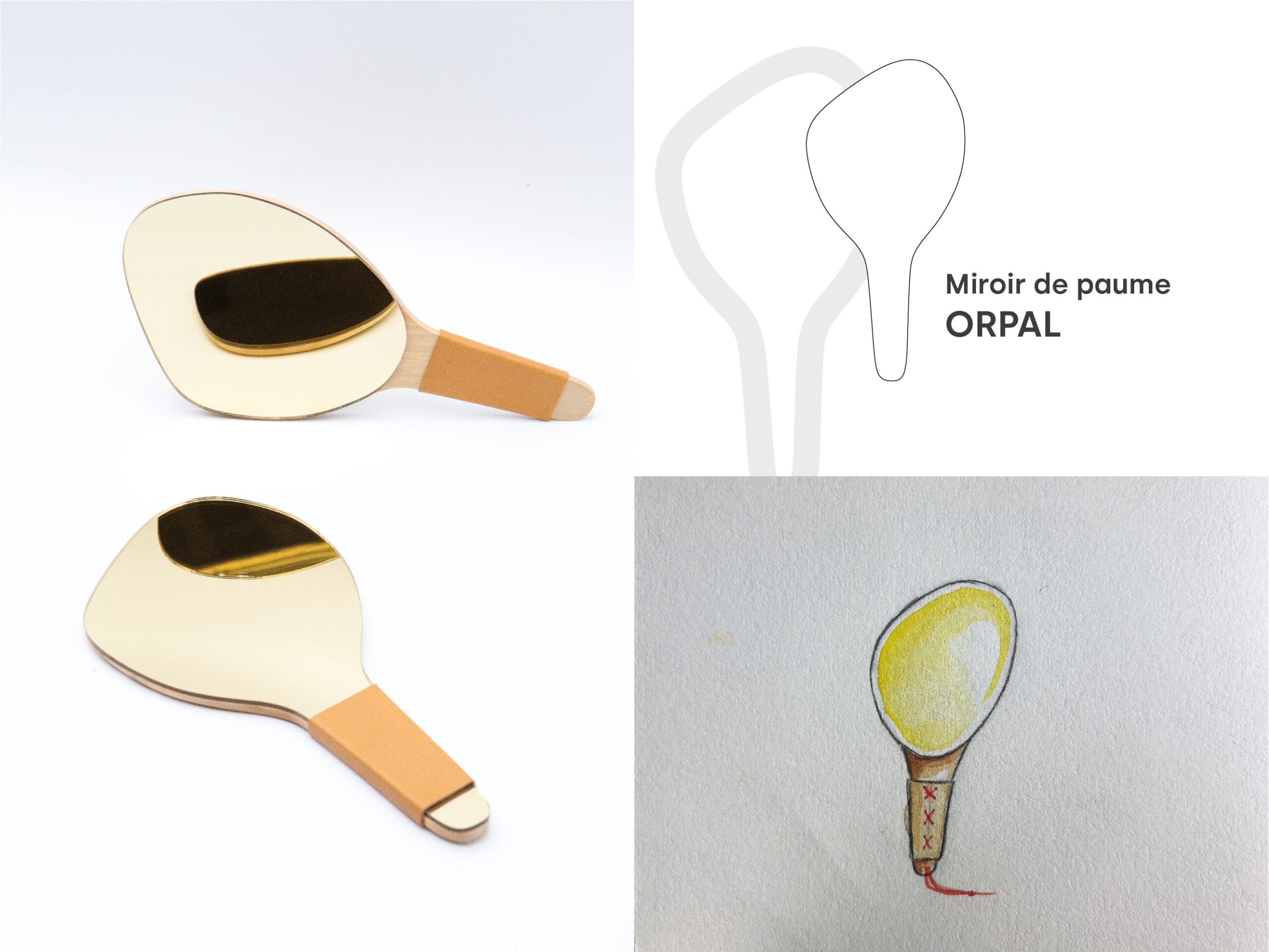 Miroir de Paume ORPAL - Mickael Brun Design